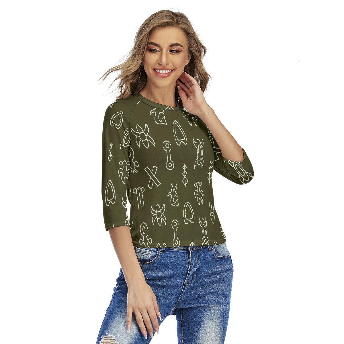 All-Over Print Women's Raglan Sleeves T-shirts