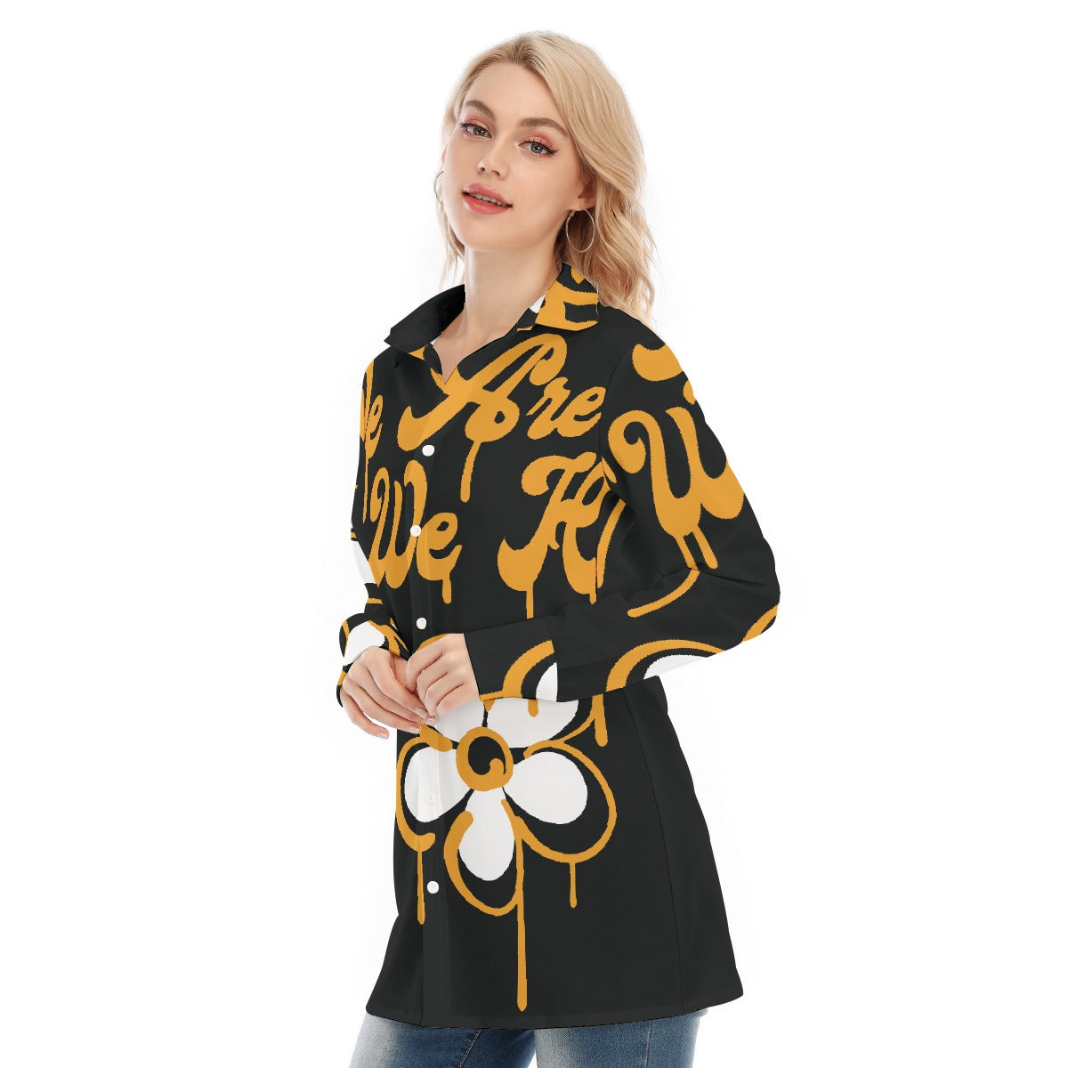 All-Over Print Women's Long Shirt