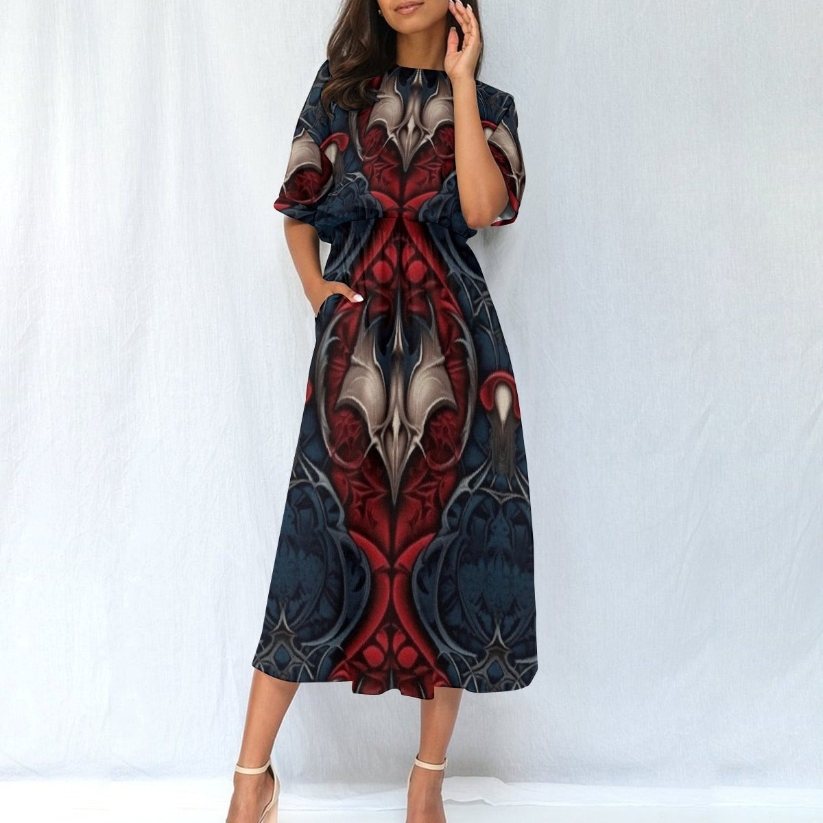 All-Over Print Women's Elastic Waist Dress