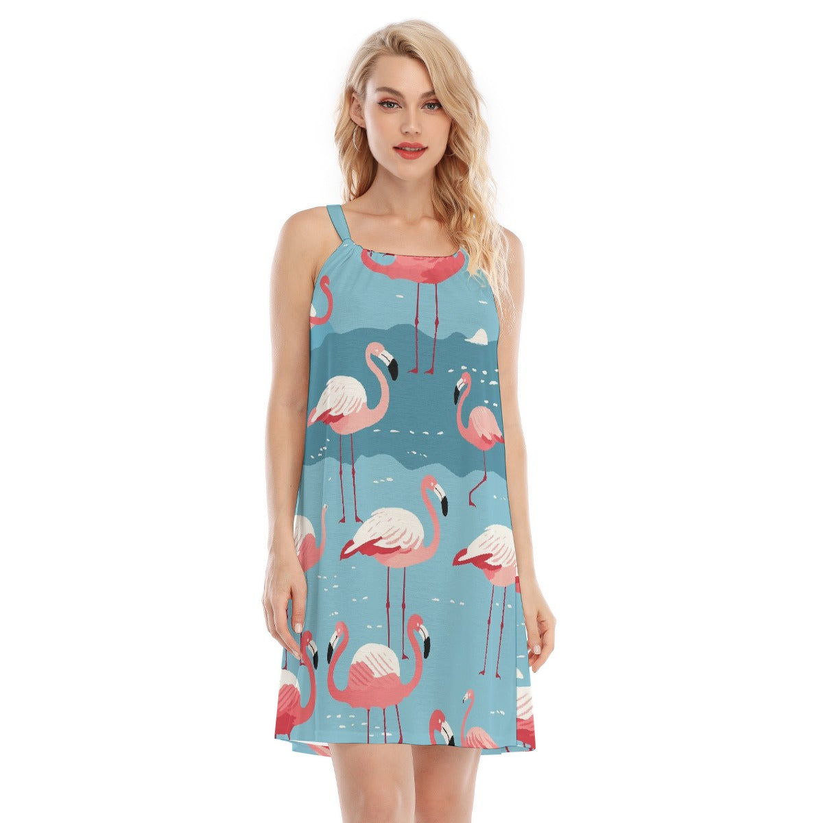 All-Over Print Women's O-neck Cami Dress