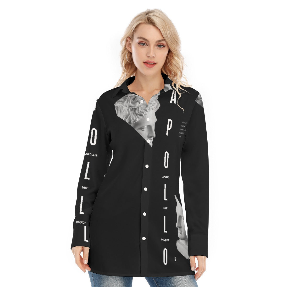 All-Over Print Women's Long Shirt