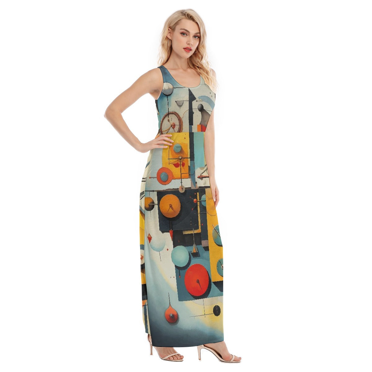 All-Over Print Women's Vest Dress | Length To Ankle