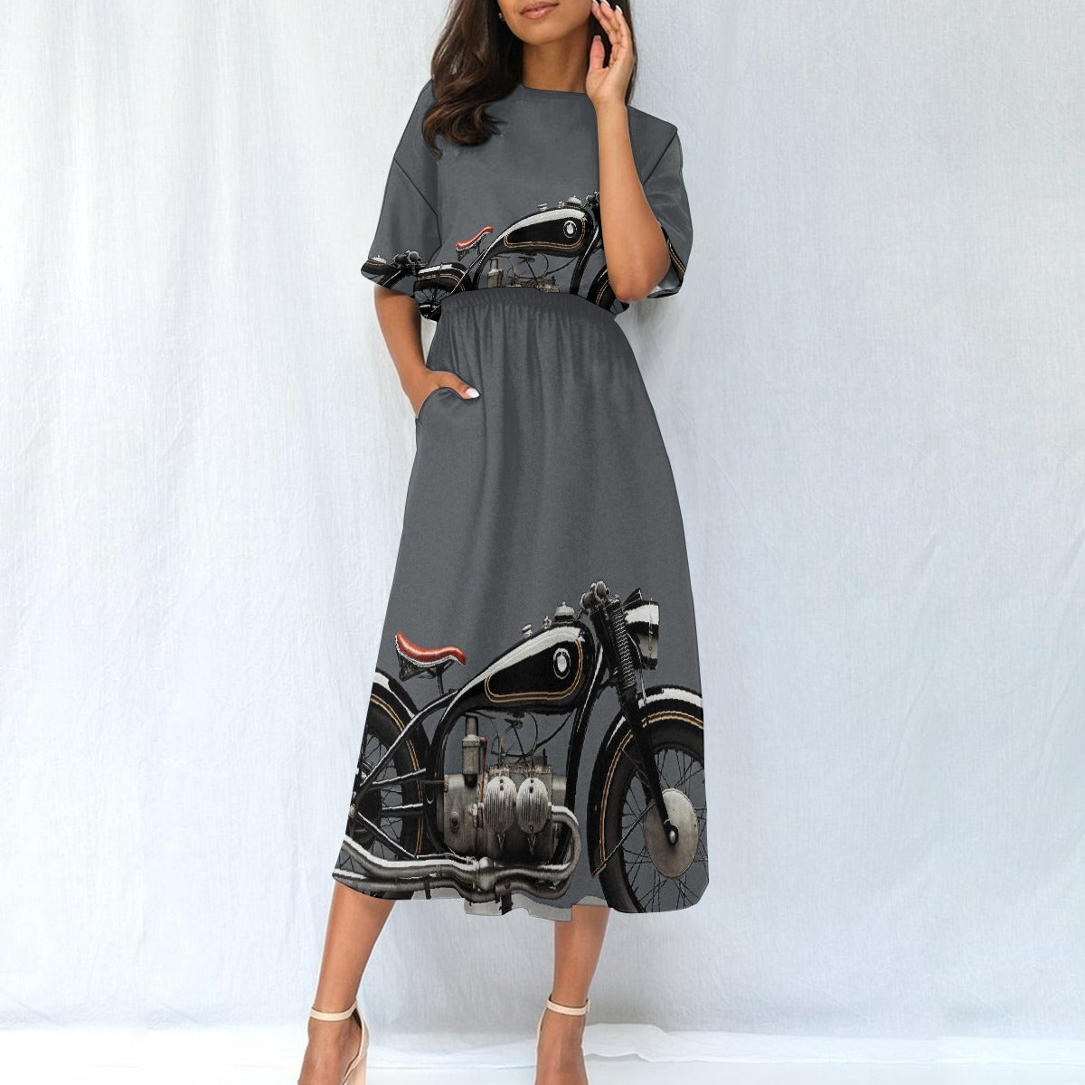 All-Over Print Women's Elastic Waist Dress