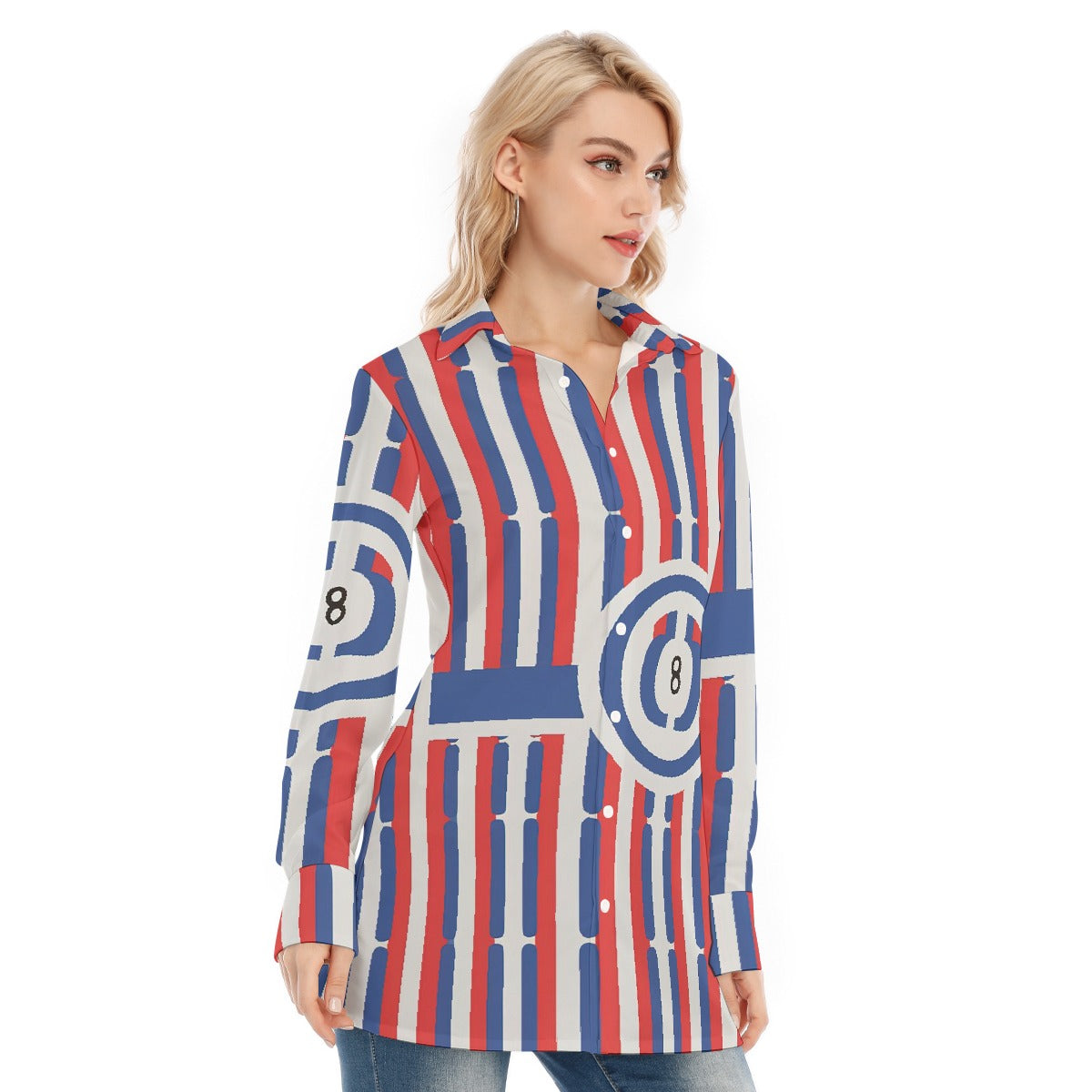 All-Over Print Women's Long Shirt