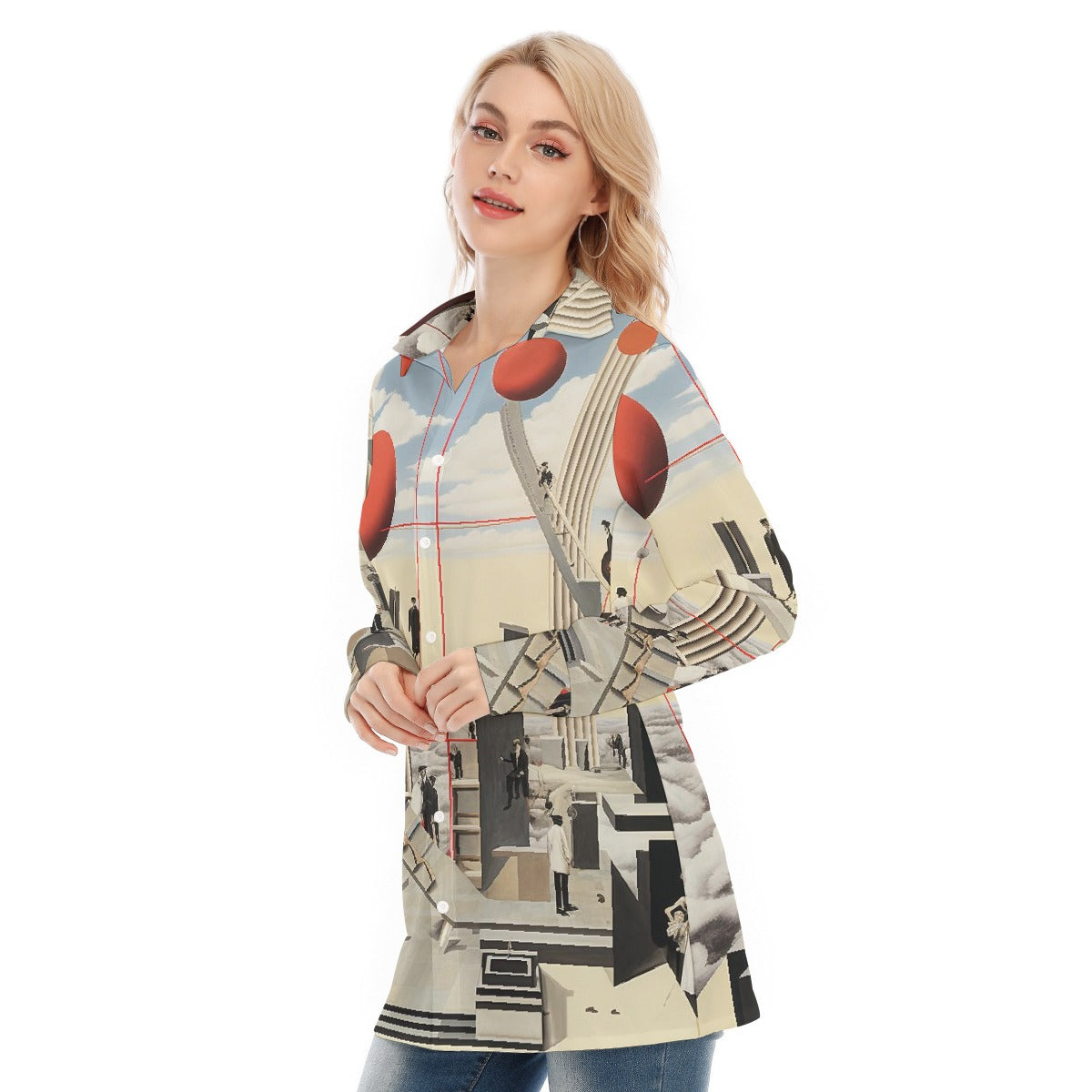 All-Over Print Women's Long Shirt