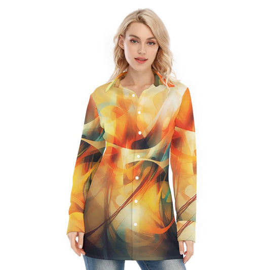 All-Over Print Women's Long Shirt