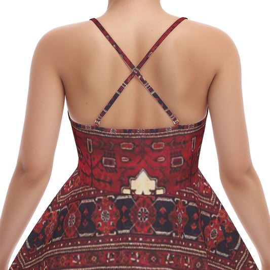 All-Over Print Women‘s Cross Cami Dress