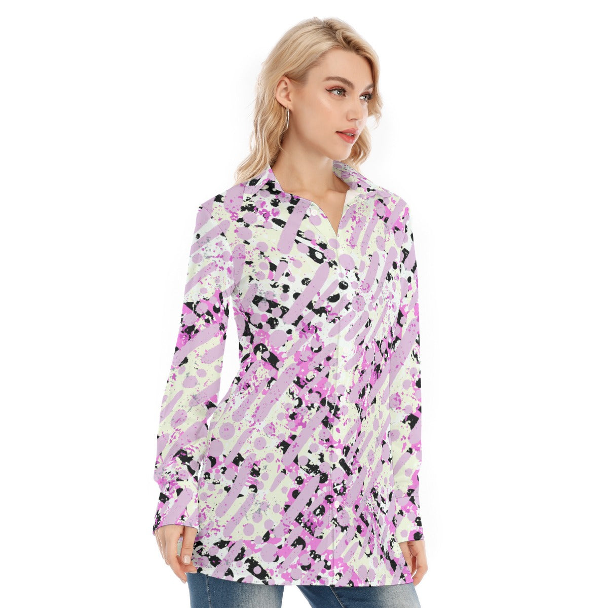 All-Over Print Women's Long Shirt