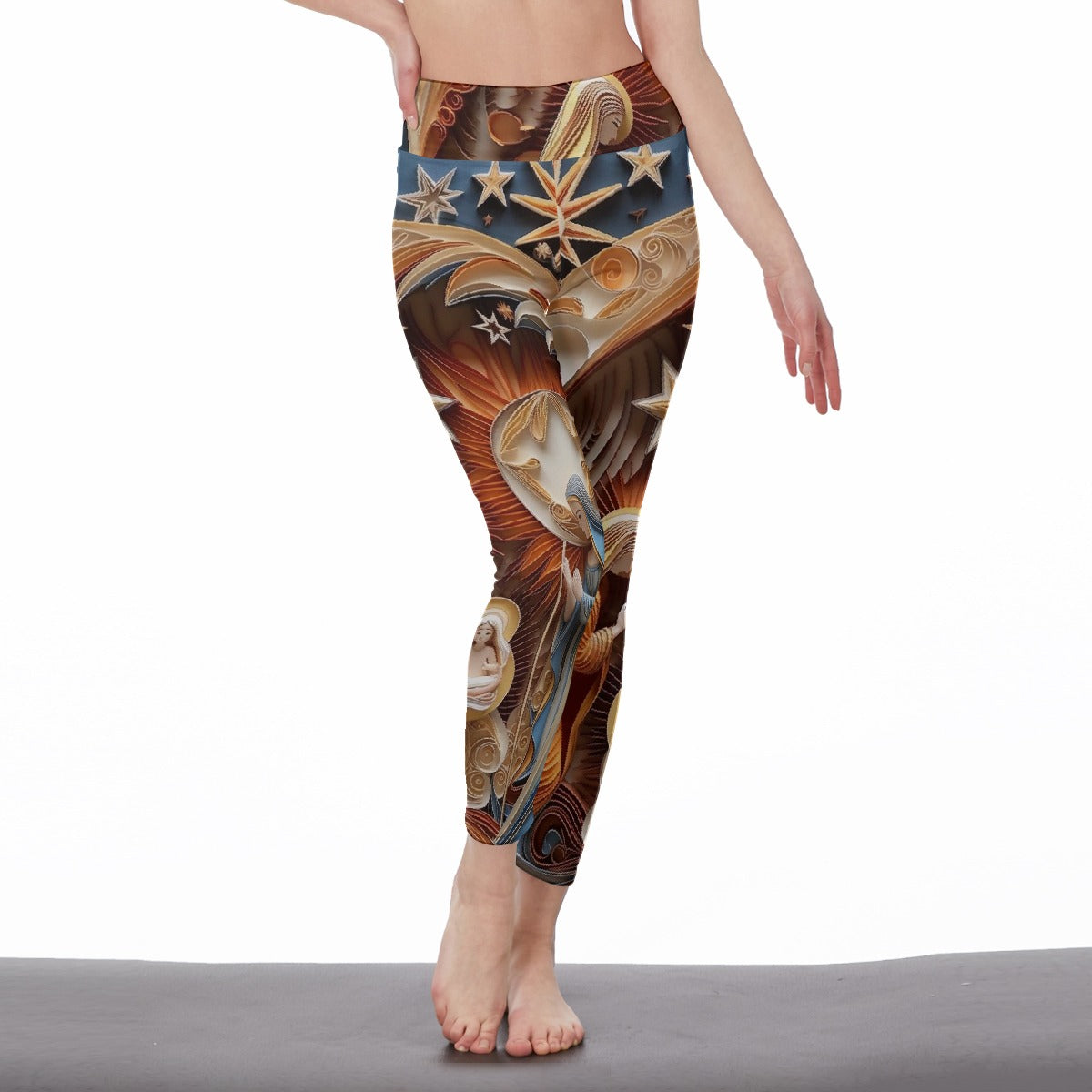 All-Over Print Women's High Waist Leggings | Side Stitch Closure