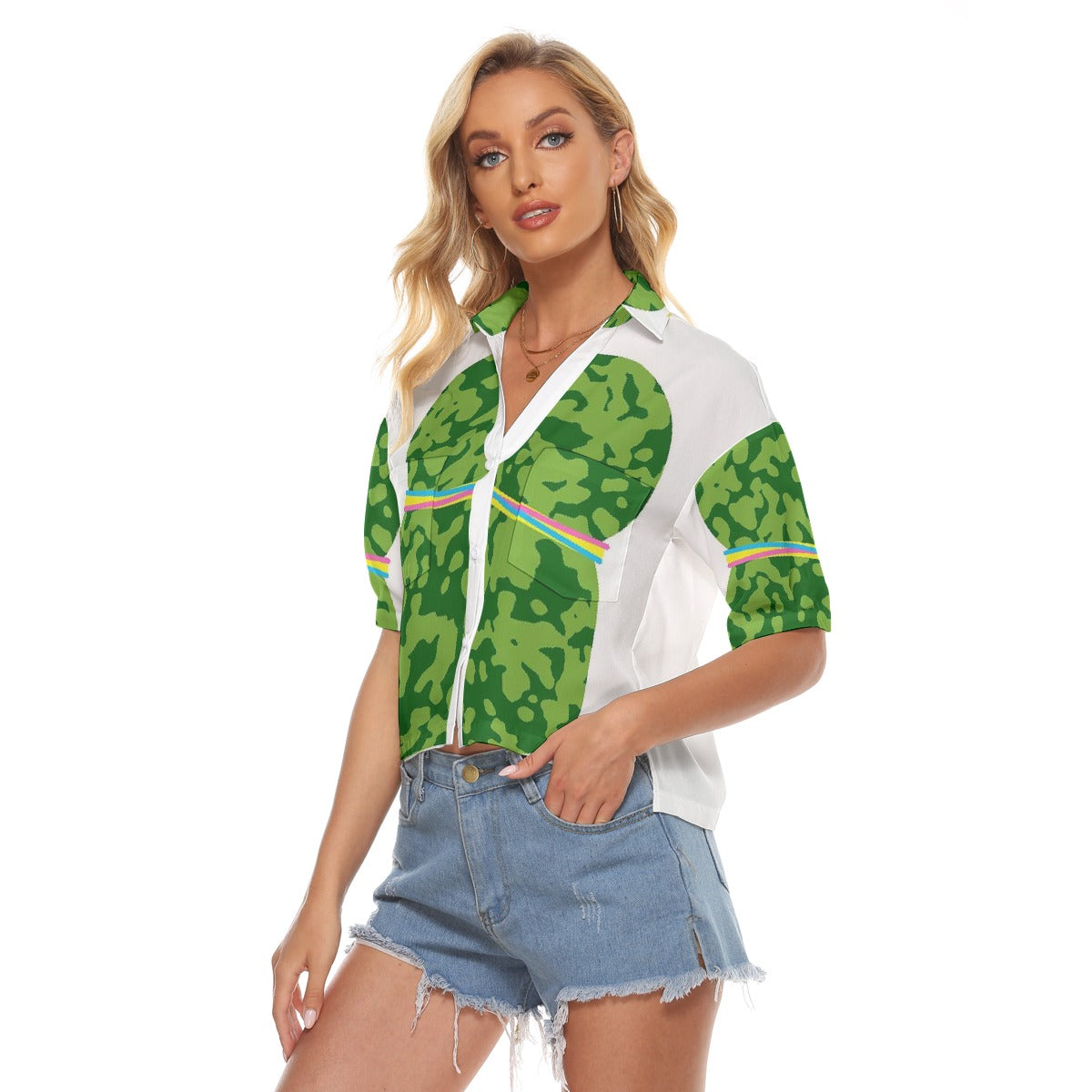 All-Over Print Women's V-neck Shirts