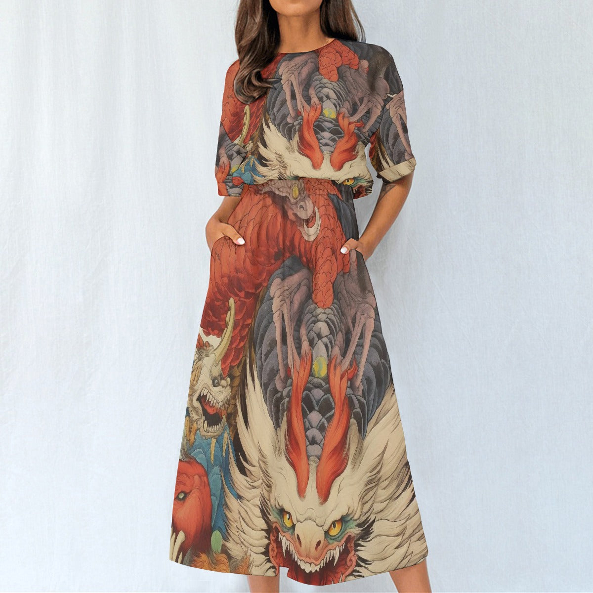 All-Over Print Women's Elastic Waist Dress