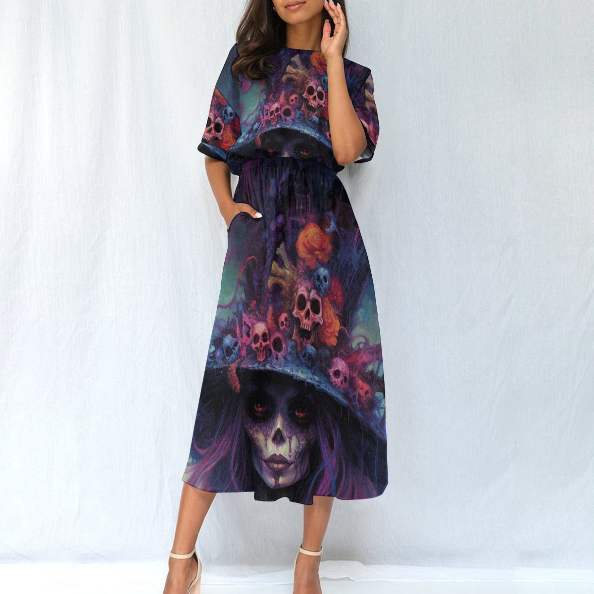 All-Over Print Women's Elastic Waist Dress