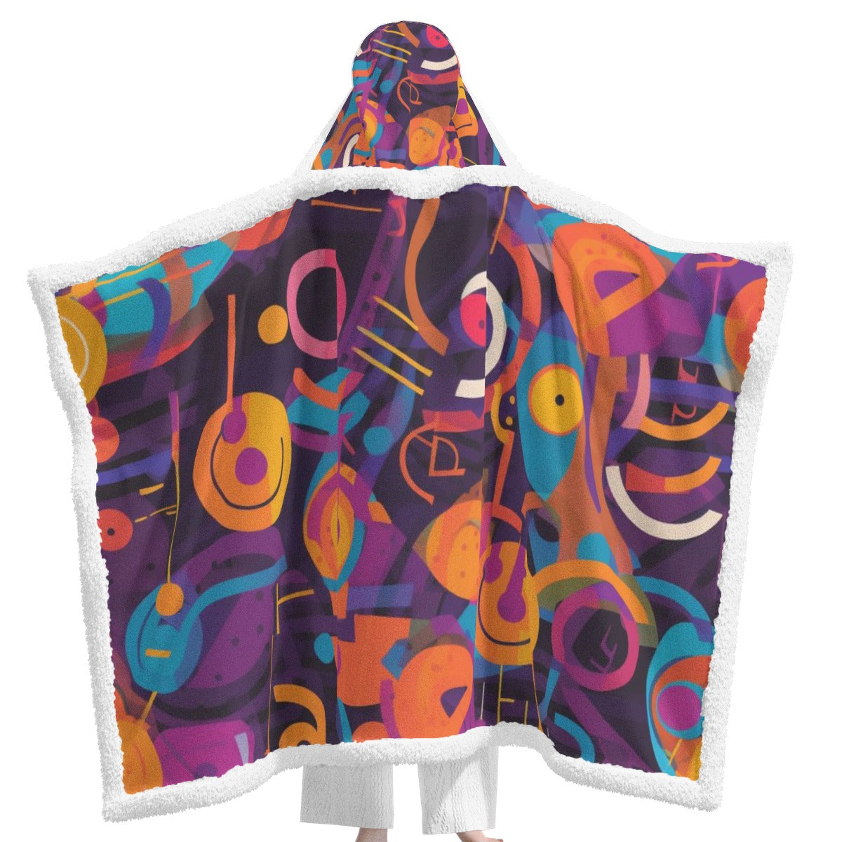 All-Over Print Unisex Wearable Hooded Blanket