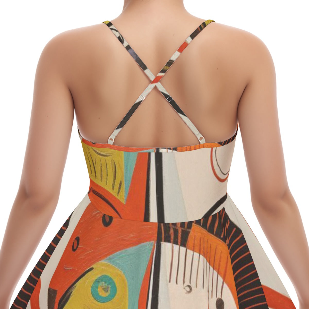 All-Over Print Women‘s Cross Cami Dress