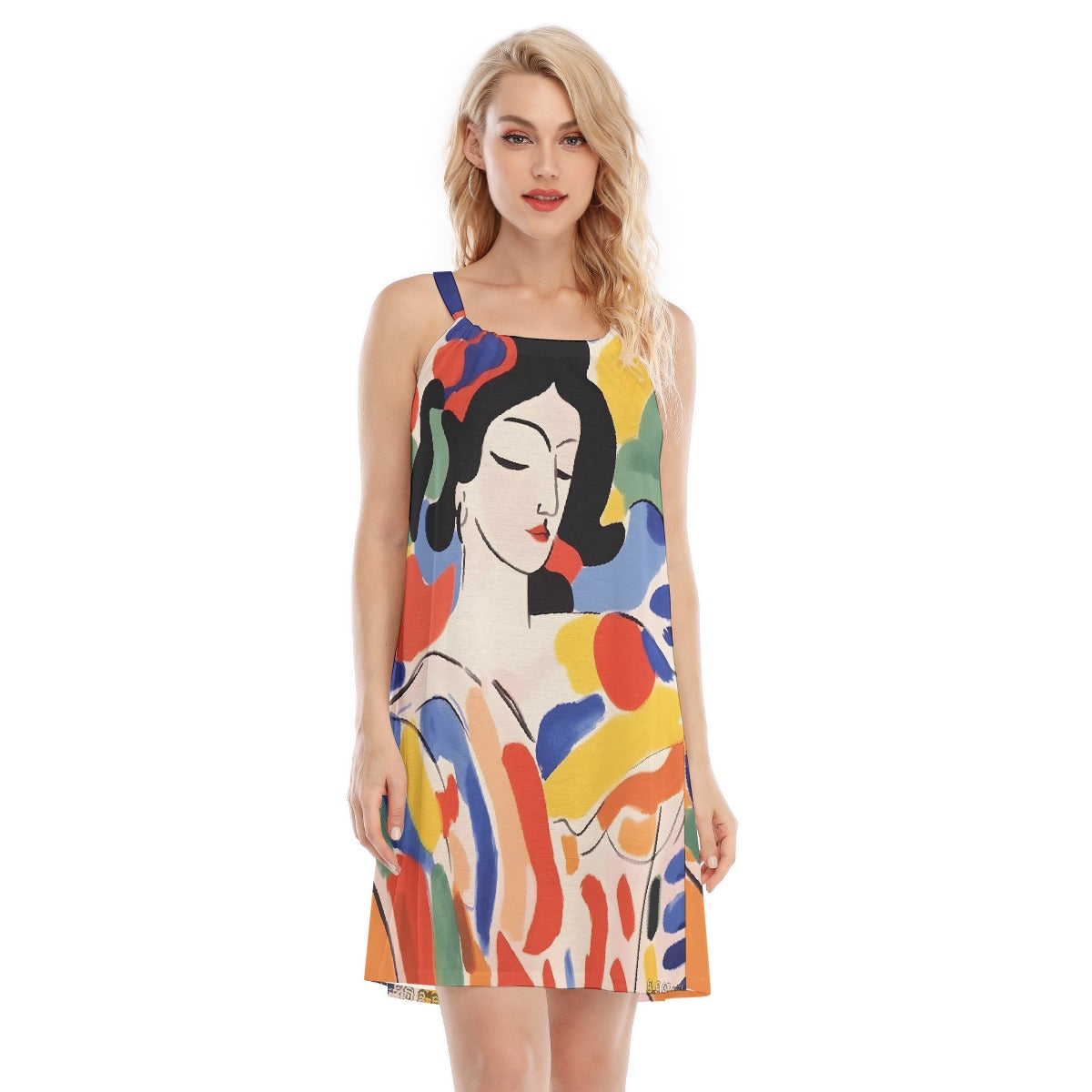 All-Over Print Women's O-neck Cami Dress