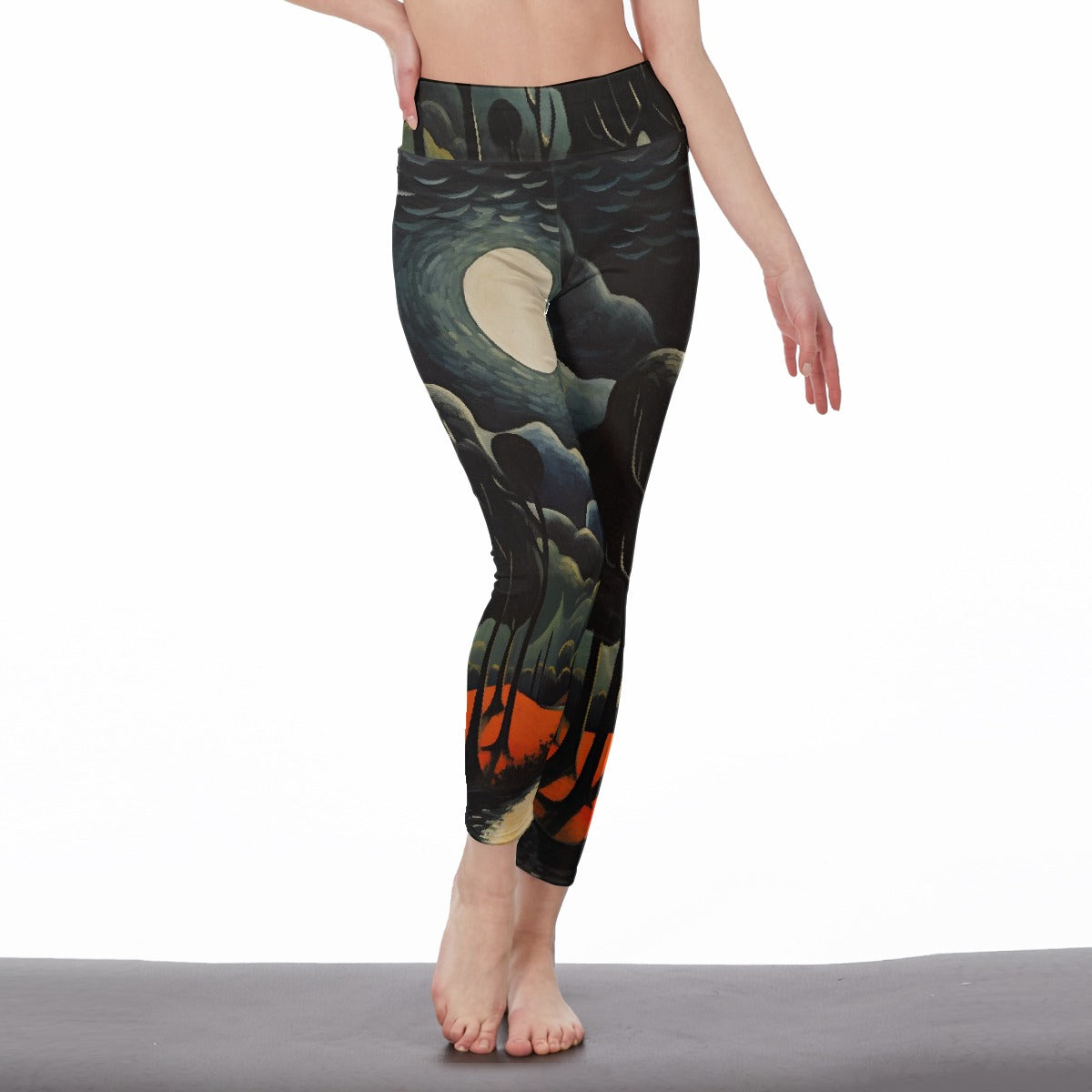 All-Over Print Women's High Waist Leggings | Side Stitch Closure