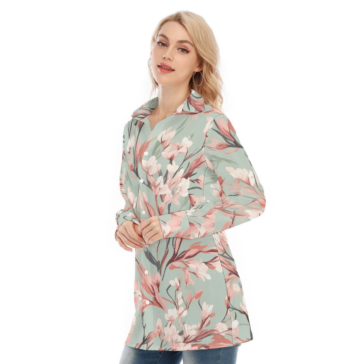 All-Over Print Women's Long Shirt