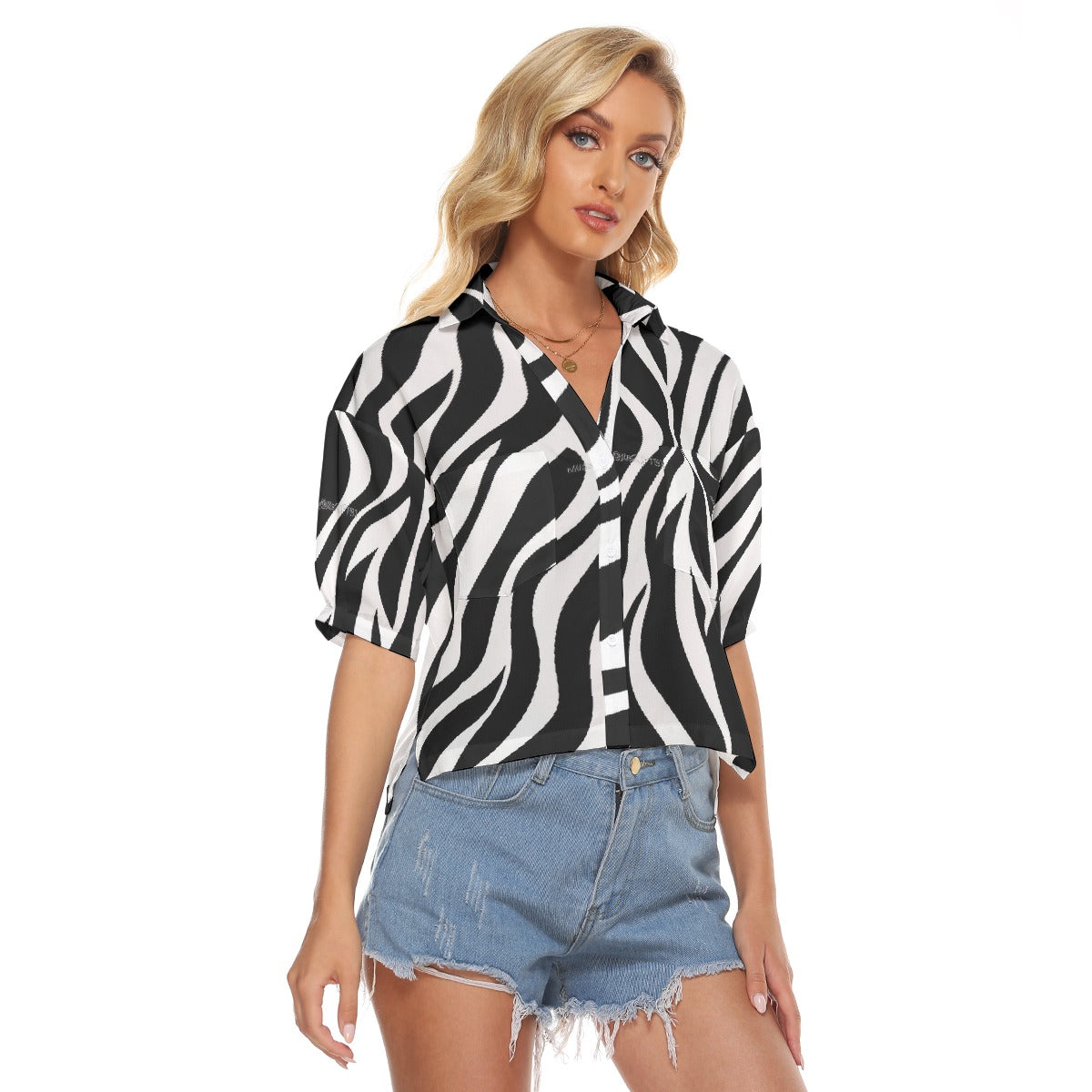 All-Over Print Women's V-neck Shirts