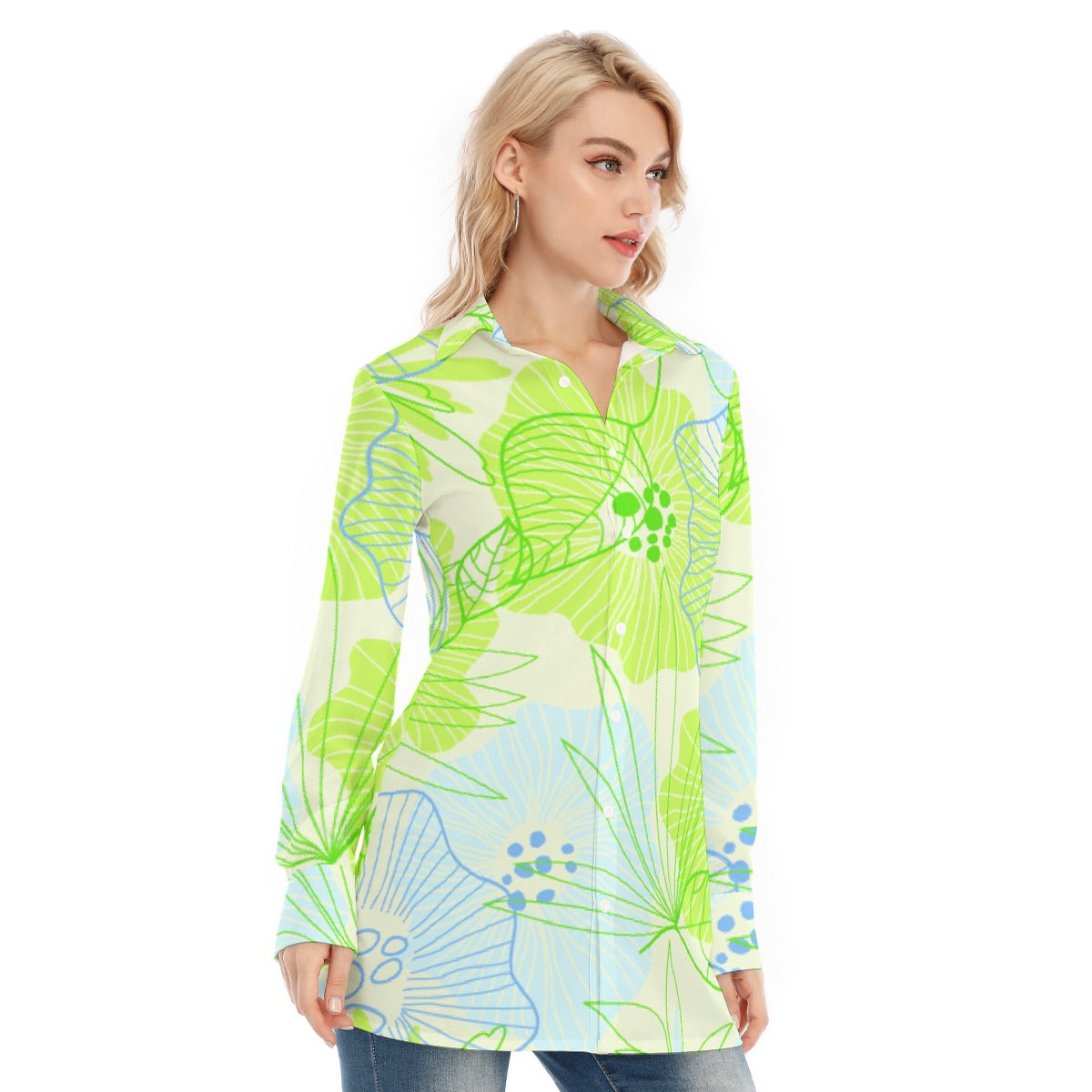 All-Over Print Women's Long Shirt