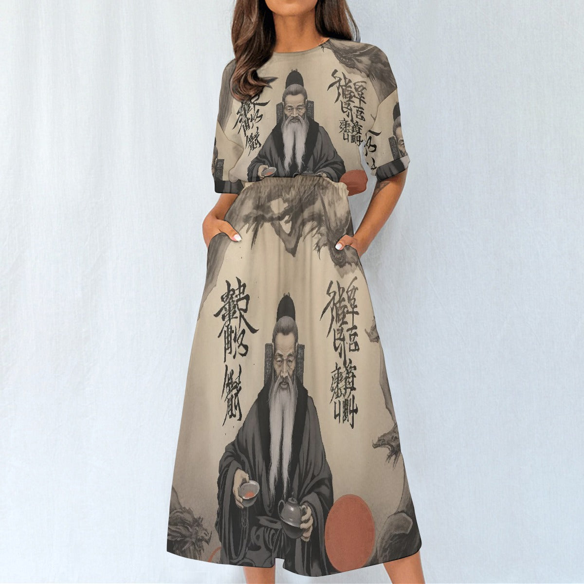 All-Over Print Women's Elastic Waist Dress