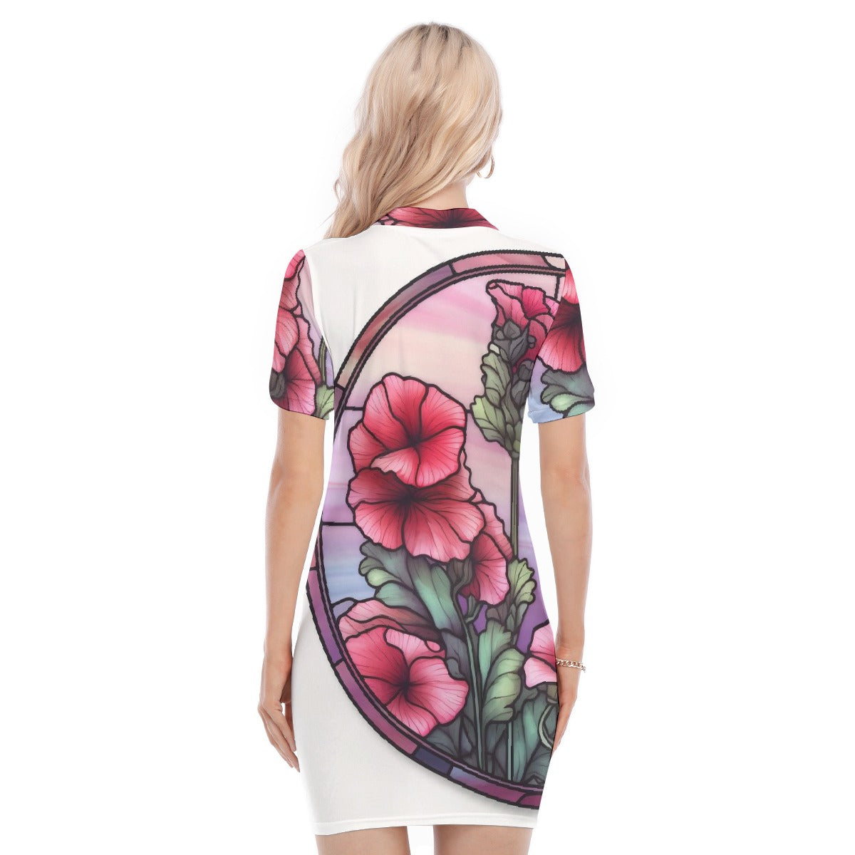 All-Over Print Women's Polo Collar Dress