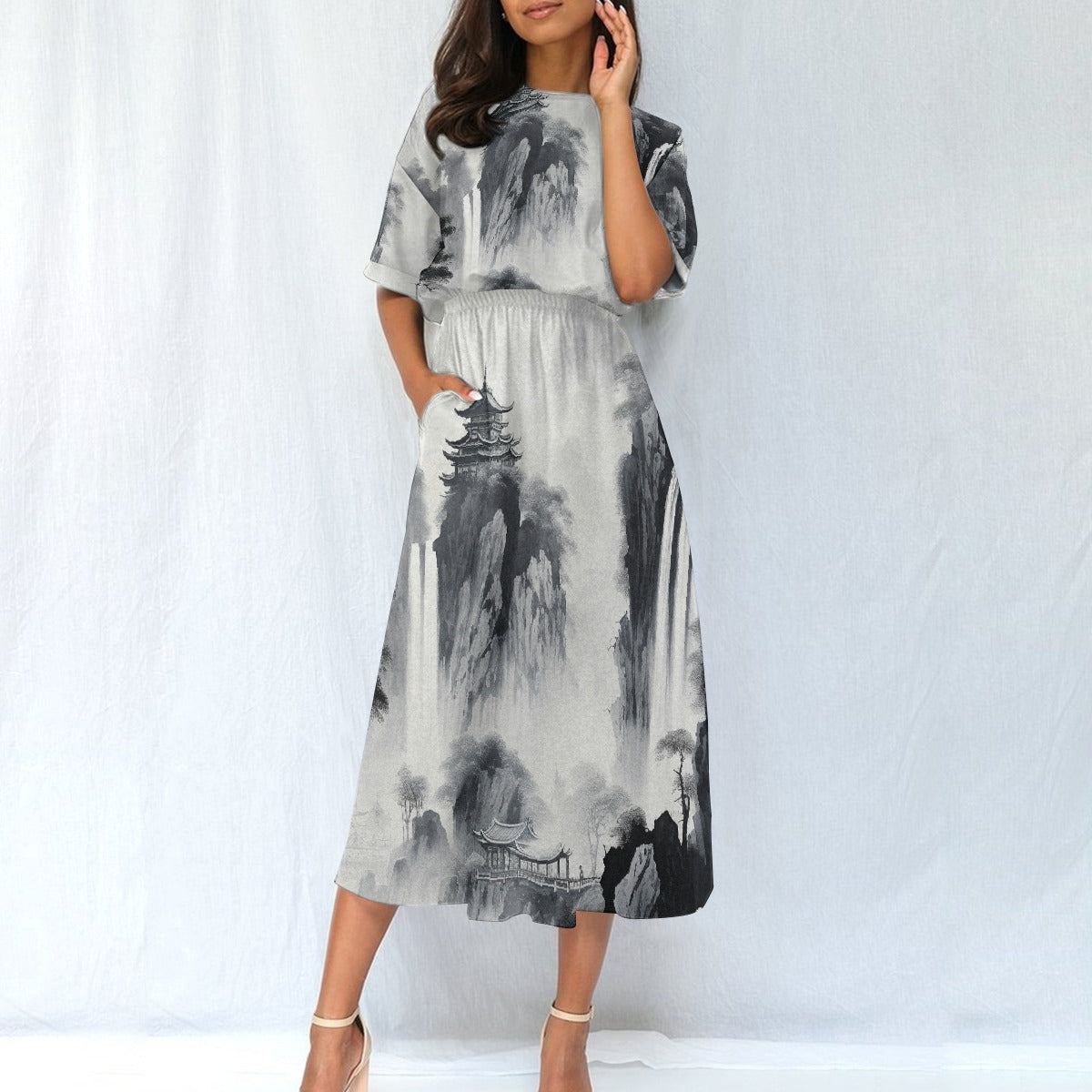 All-Over Print Women's Elastic Waist Dress