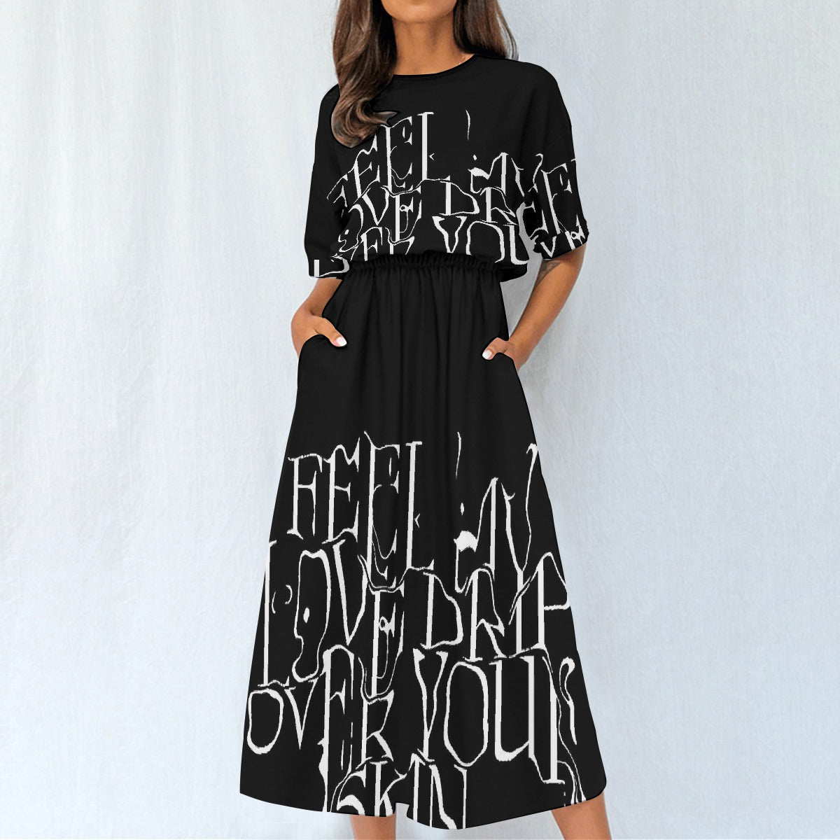 All-Over Print Women's Elastic Waist Dress