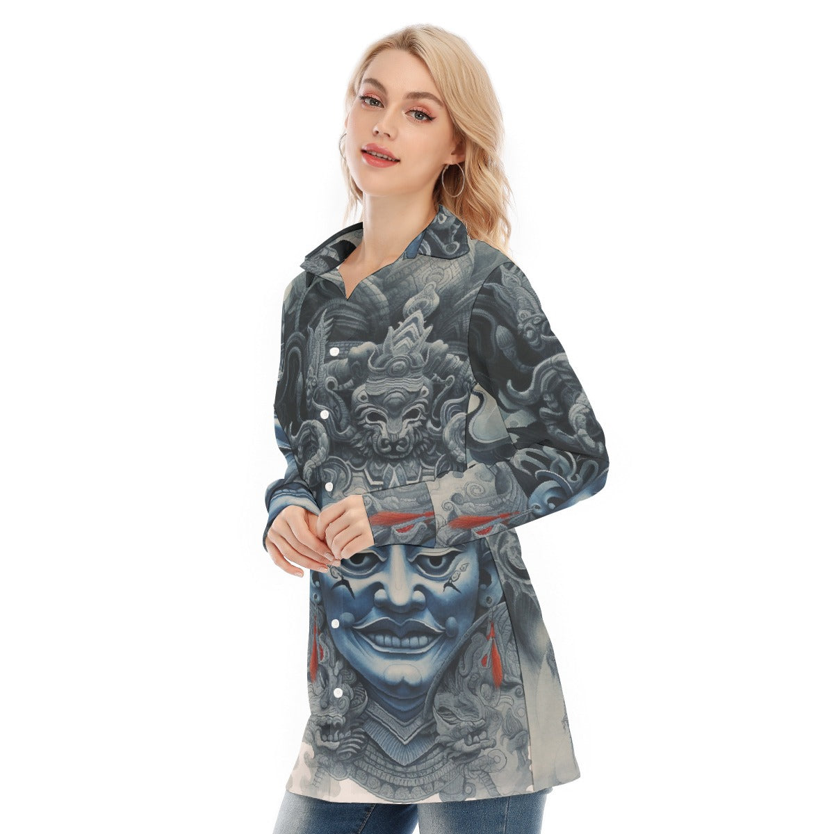 All-Over Print Women's Long Shirt