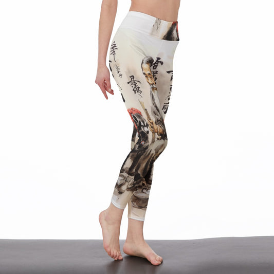 All-Over Print Women's High Waist Leggings | Side Stitch Closure