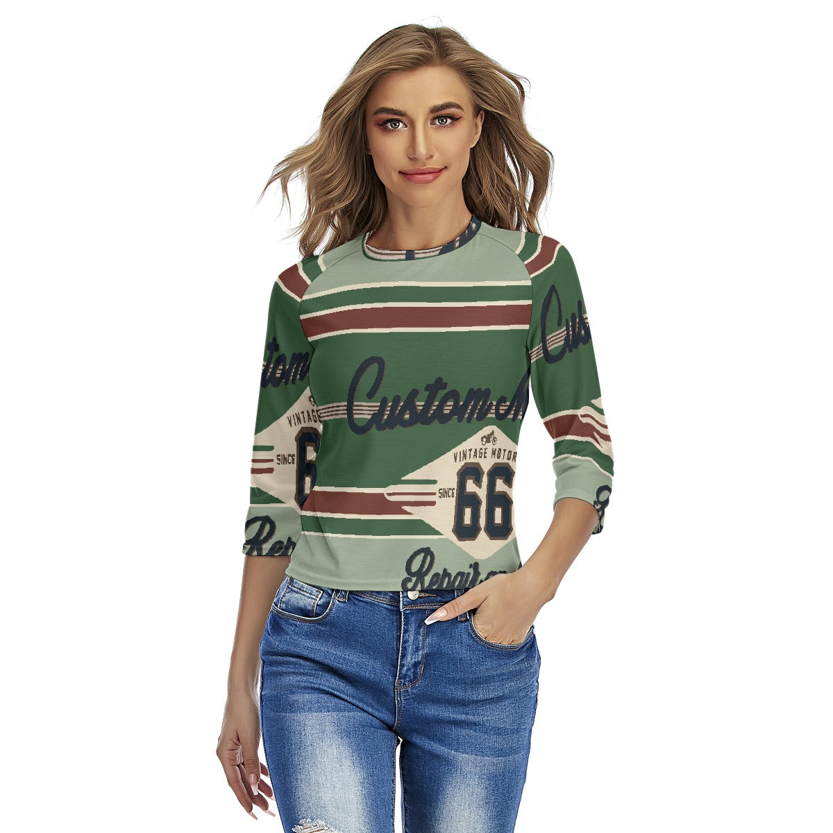 All-Over Print Women's Raglan Sleeves T-shirts