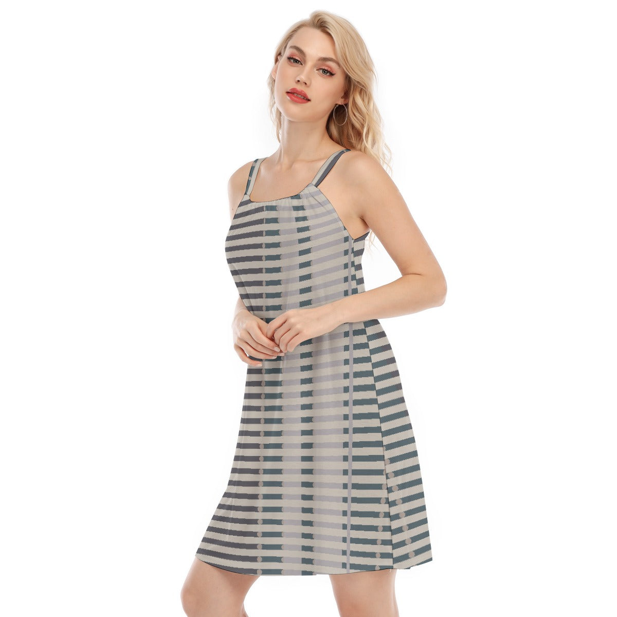 All-Over Print Women's O-neck Cami Dress