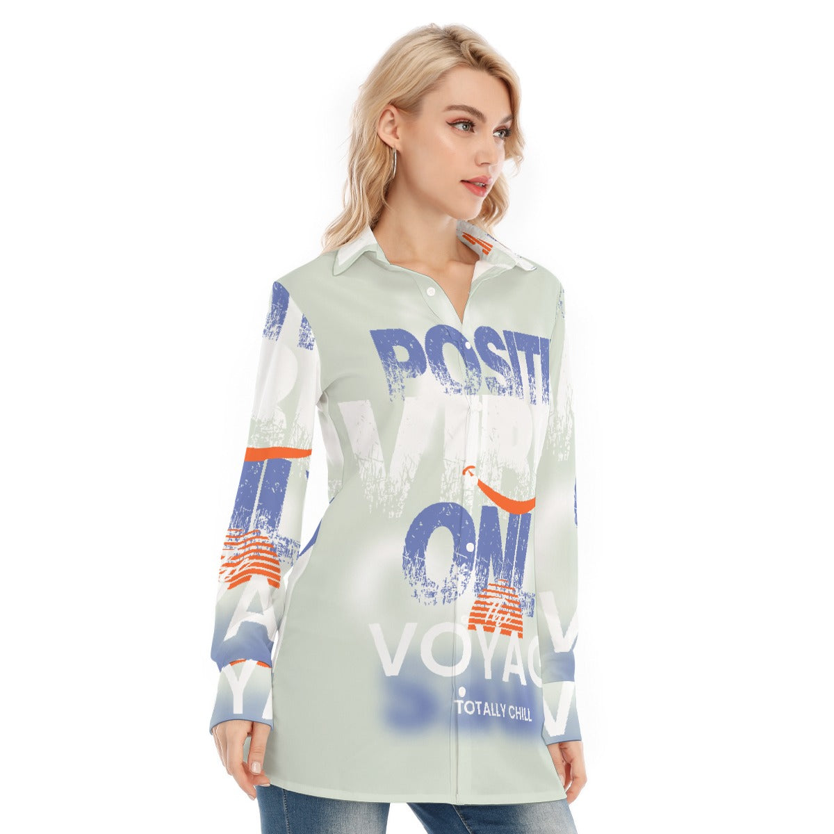 All-Over Print Women's Long Shirt