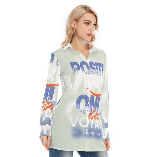 All-Over Print Women's Long Shirt