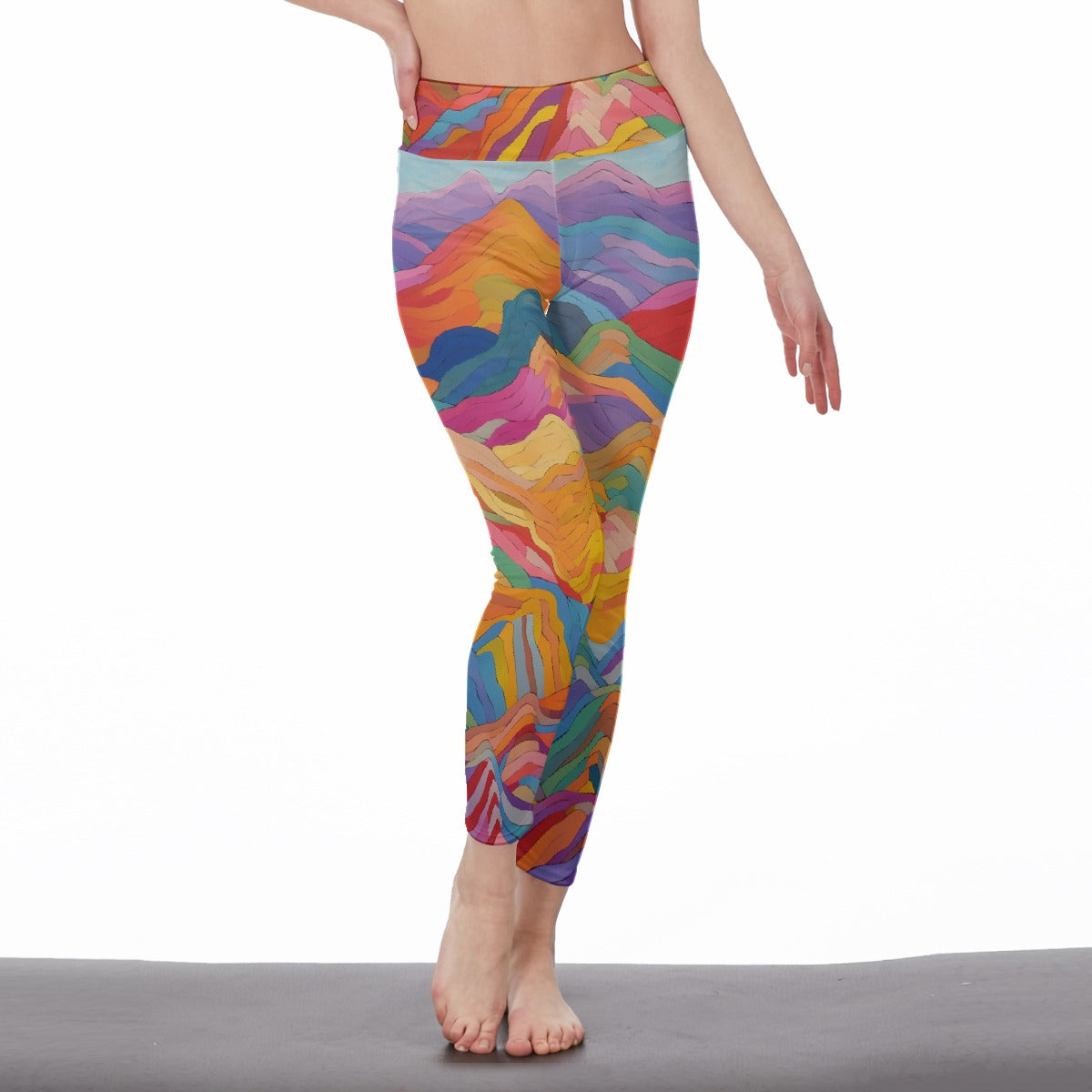 All-Over Print Women's High Waist Leggings | Side Stitch Closure