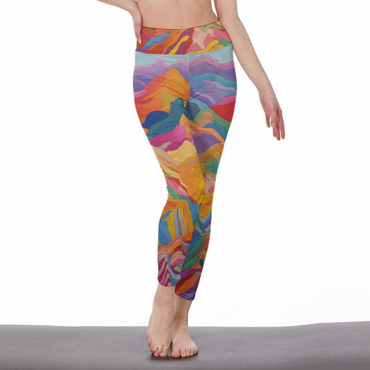 All-Over Print Women's High Waist Leggings | Side Stitch Closure