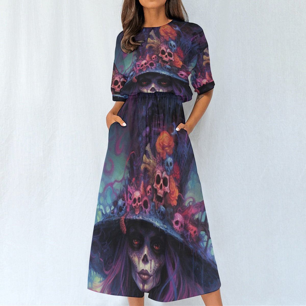 All-Over Print Women's Elastic Waist Dress