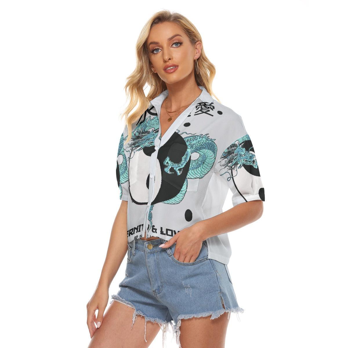 All-Over Print Women's V-neck Shirts