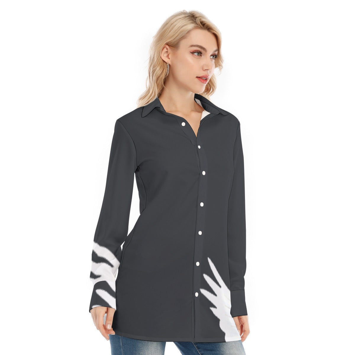 All-Over Print Women's Long Shirt