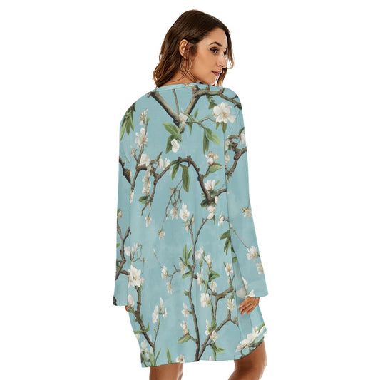 All-Over Print  Women's Loose Crew Neck Dress