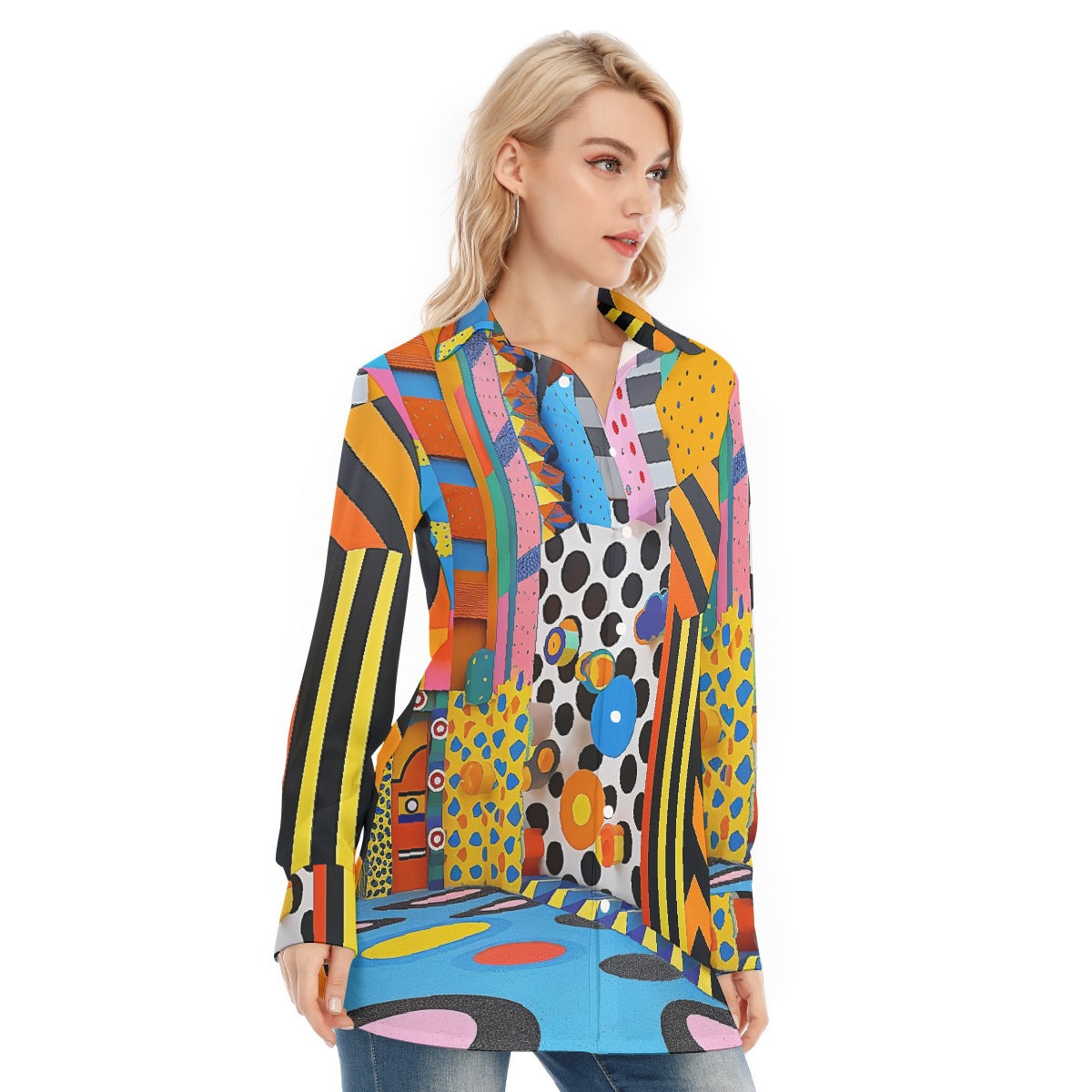 All-Over Print Women's Long Shirt