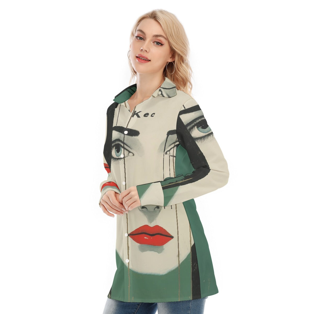 All-Over Print Women's Long Shirt