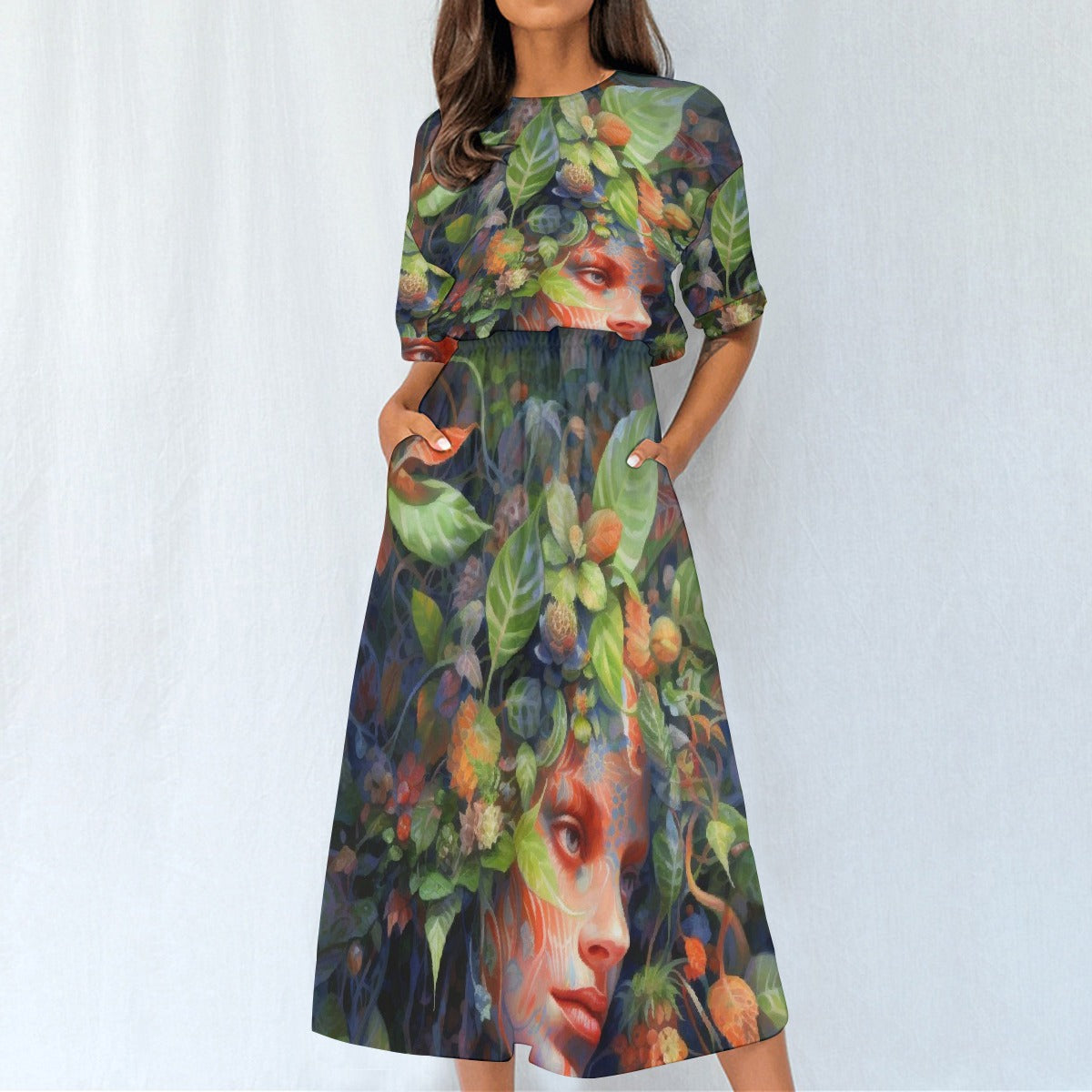 All-Over Print Women's Elastic Waist Dress