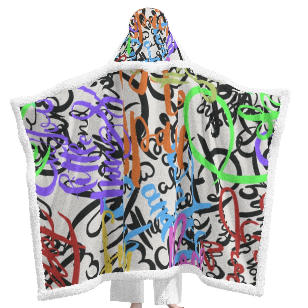 All-Over Print Unisex Wearable Hooded Blanket