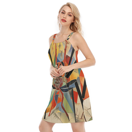 All-Over Print Women's O-neck Cami Dress