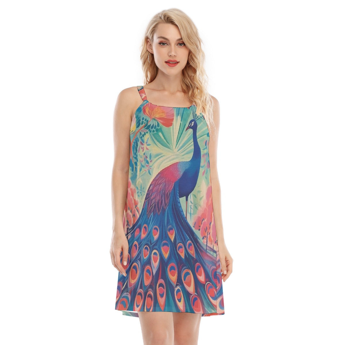 All-Over Print Women's O-neck Cami Dress