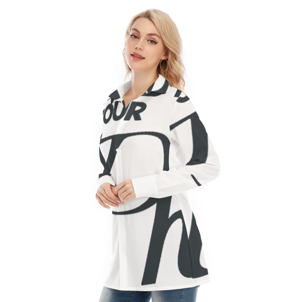 All-Over Print Women's Long Shirt