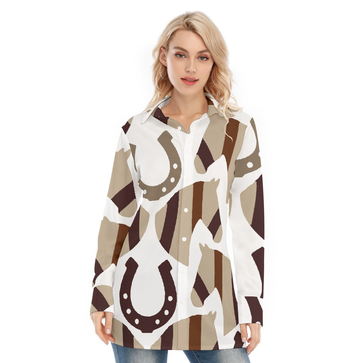 All-Over Print Women's Long Shirt