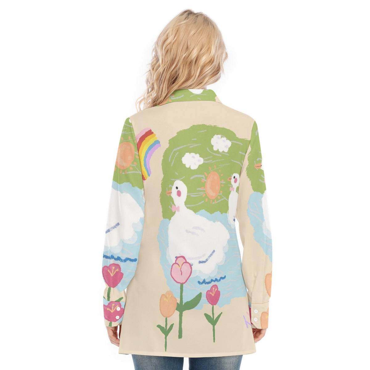 All-Over Print Women's Long Shirt