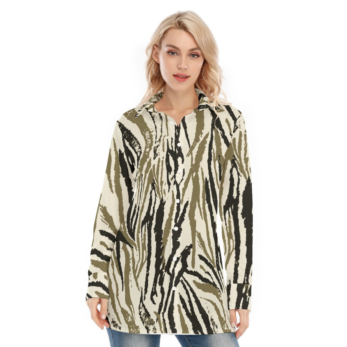 All-Over Print Women's Long Shirt