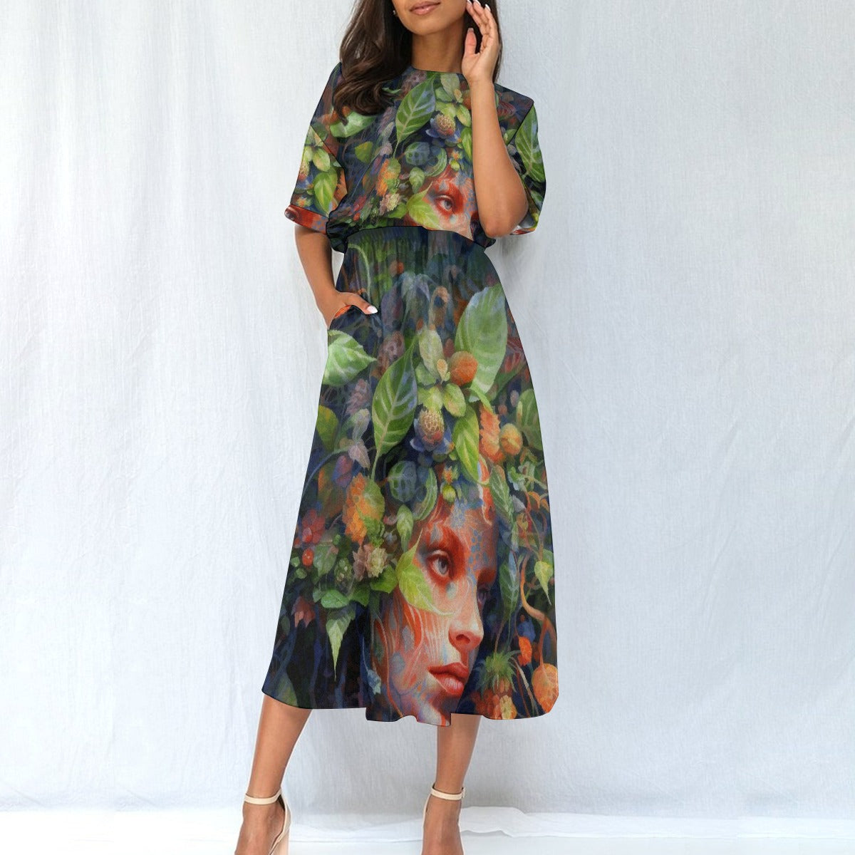 All-Over Print Women's Elastic Waist Dress